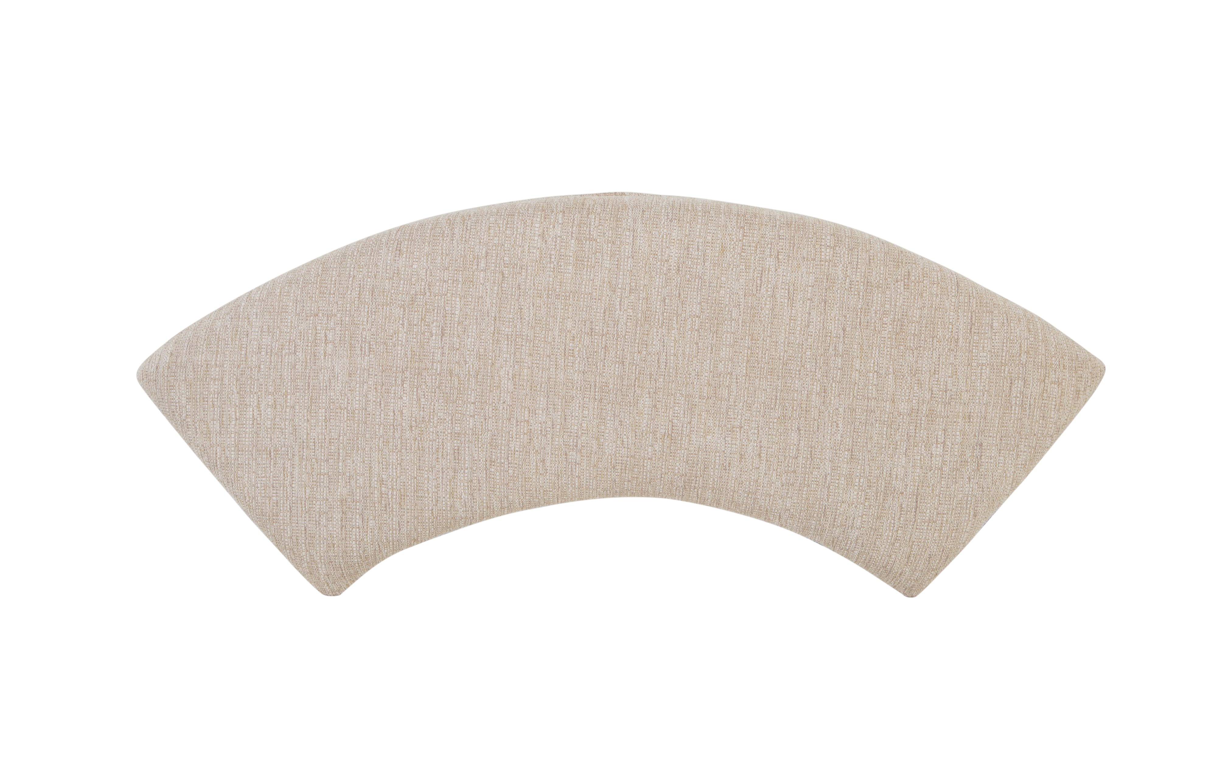 Curved Bench with Upholstered Seat