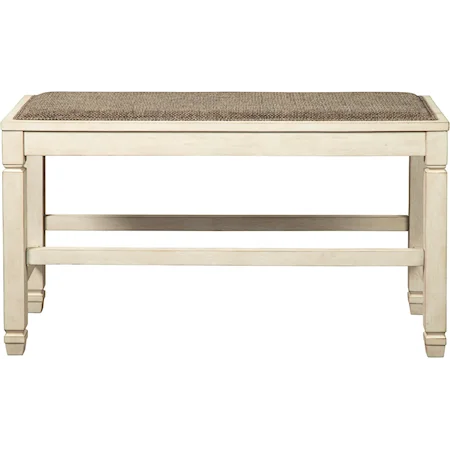 Double Counter Upholstered Bench