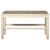 Signature Design by Ashley Bolanburg Double Counter Upholstered Bench