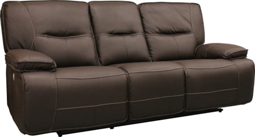 Casual Power Dual Reclining Sofa with Power Headrests