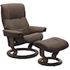 Stressless by Ekornes Stressless by Ekornes Small Chair & Ottoman with Classic Base