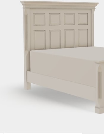 Queen Panel Bed High Footboard