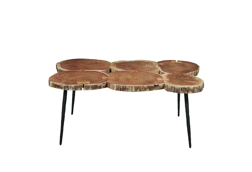 Accents Wood Slice Cocktail Table by Accentrics Home at Corner Furniture