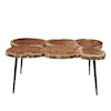 Accentrics Home Accents Wood Slice Cocktail Table