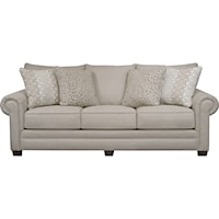 Transitional Sofa with Rolled Arms