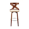 Armen Living Gayle 30" Swivel Upholstered Barstool