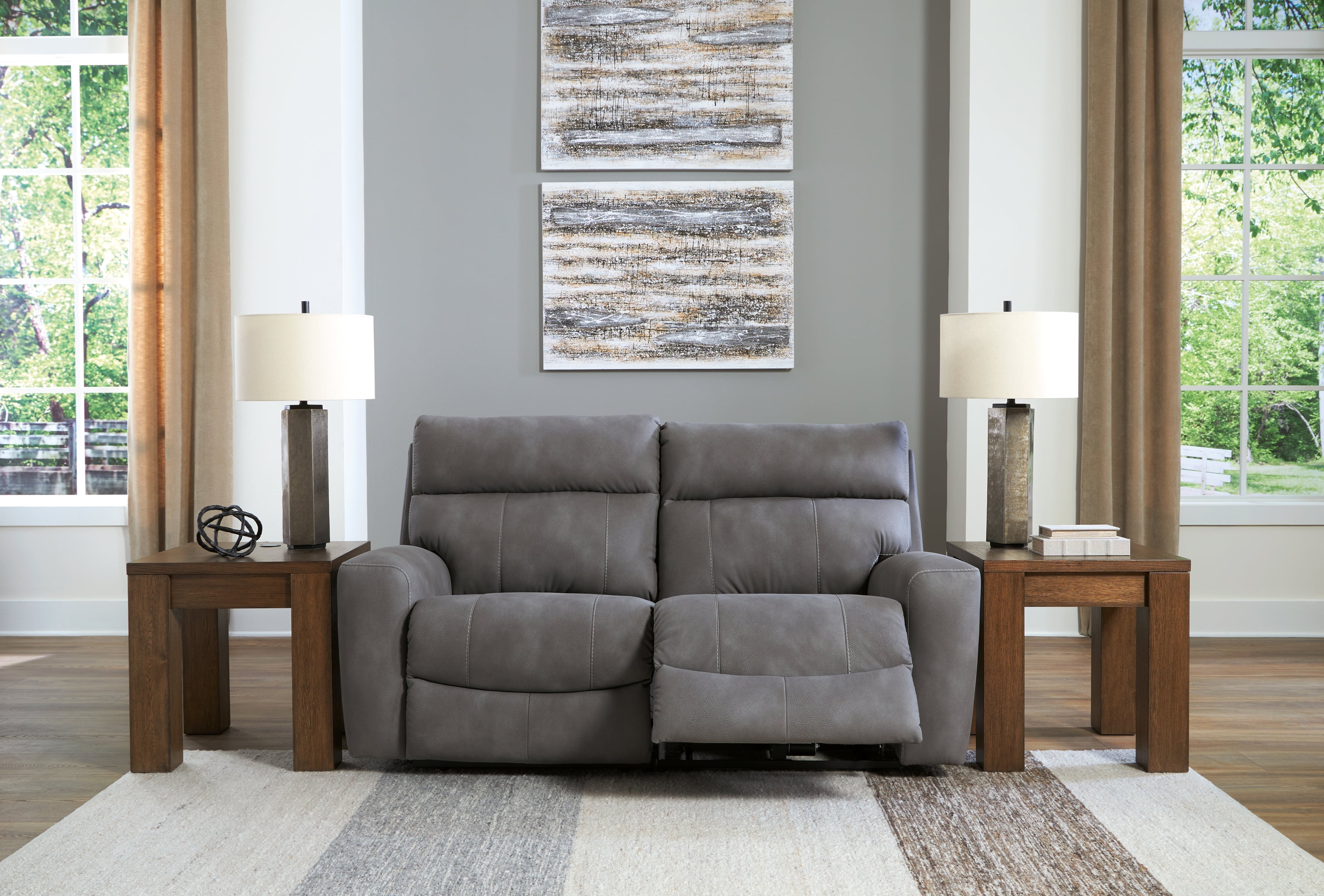 2-Piece Power Reclining Sectional Loveseat