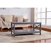 Milton Greens Stars Coffee Tables GREY X-SIDE PANEL COFFEE TABLE | WITH BOTTOM