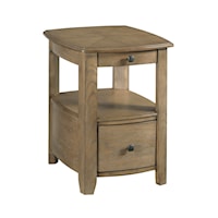 Casual Chairside Table with 2 Drawers