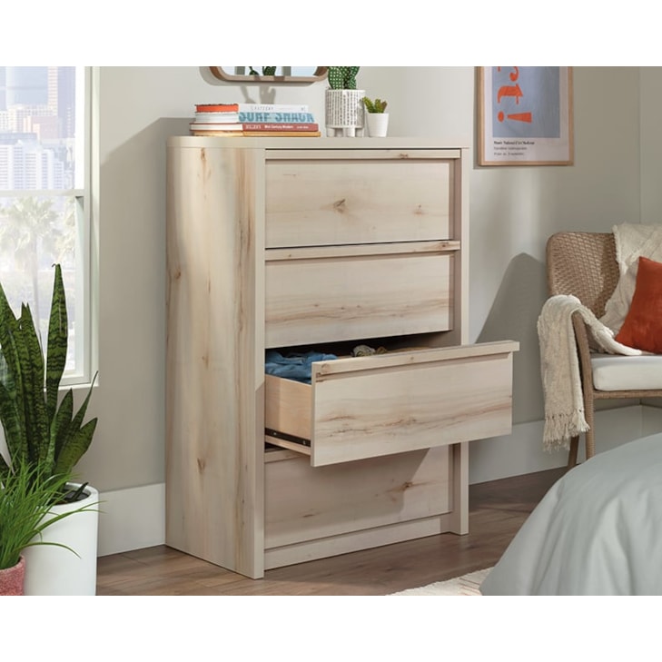 Sauder HARVEY PARK 433256 Mid-Century Modern 4-Drawer Chest of Drawers | Joe Tahan's Furniture | Chest - Chest of Drawers Sauder HARVEY PARK 433256 Mid-Century Modern 4-Drawer Chest of Drawers | Joe Tahan's Furniture | Chest - Chest of Drawers