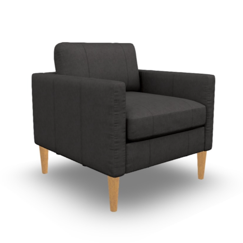 Mid-Century Modern Club Chair with Tapered Legs