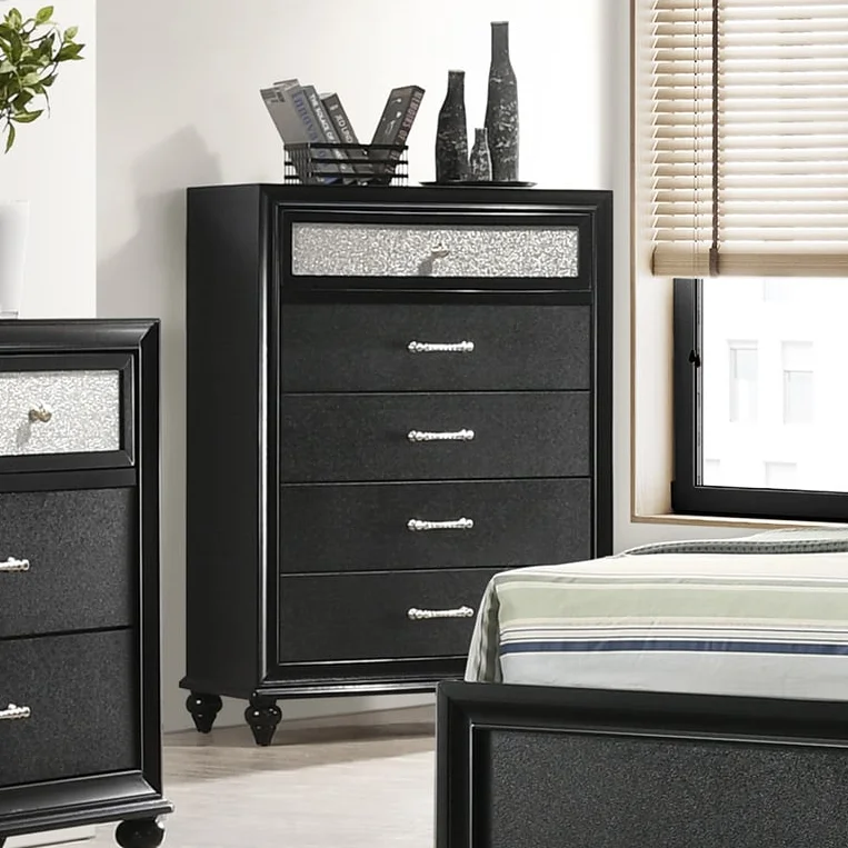 Crown Mark Lila B4398-4 Lila Glam 5-Drawer Bedroom Chest | Royal ...