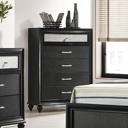 Lila Glam 5-Drawer Bedroom Chest