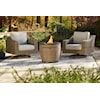 Ashley Signature Design Malayah 3-Piece Fire Pit Set