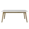 Belfort Essentials Norwood White Marble Top Dining Table