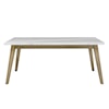 Steve Silver Vida White Marble Top Dining Table