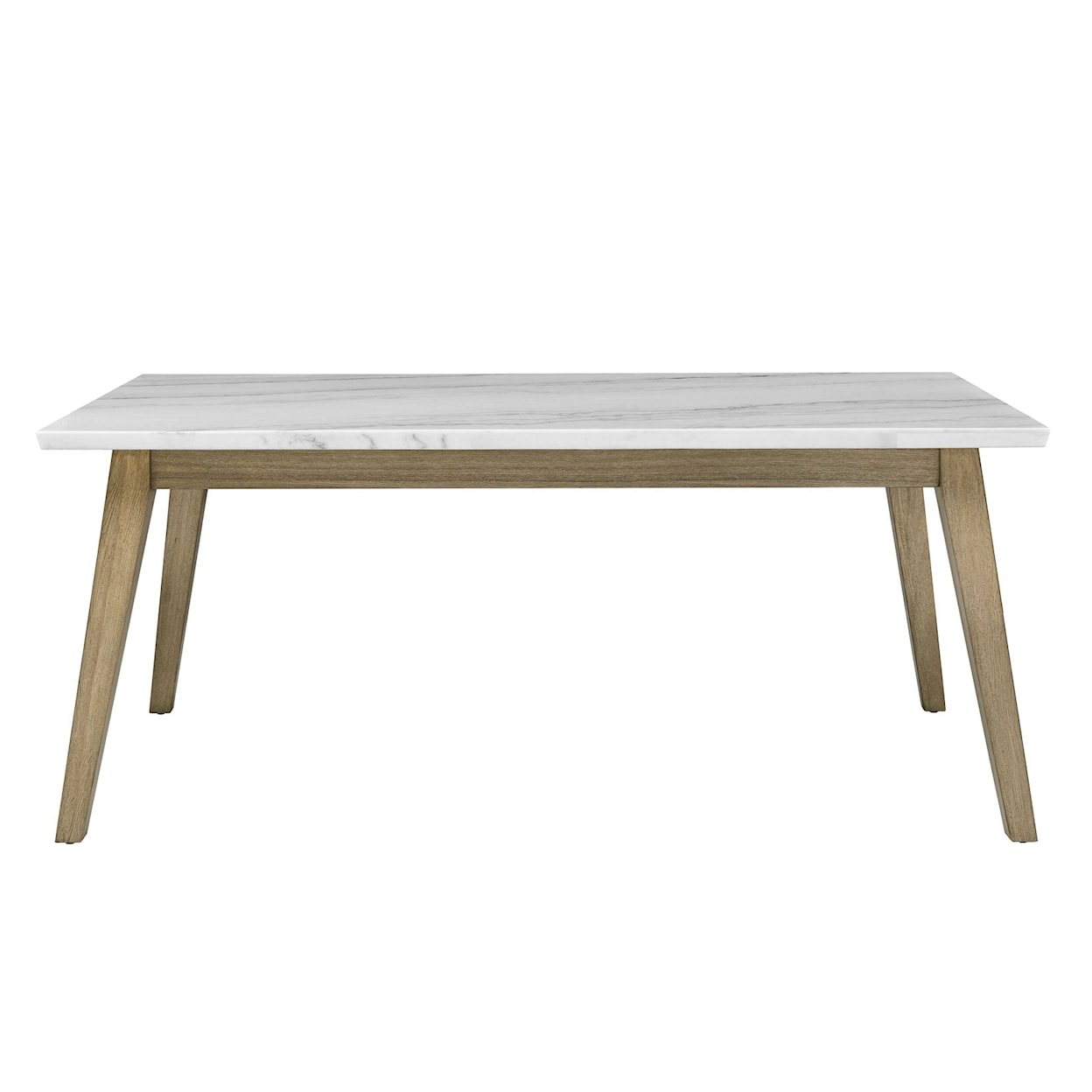 Belfort Essentials Norwood White Marble Top Dining Table
