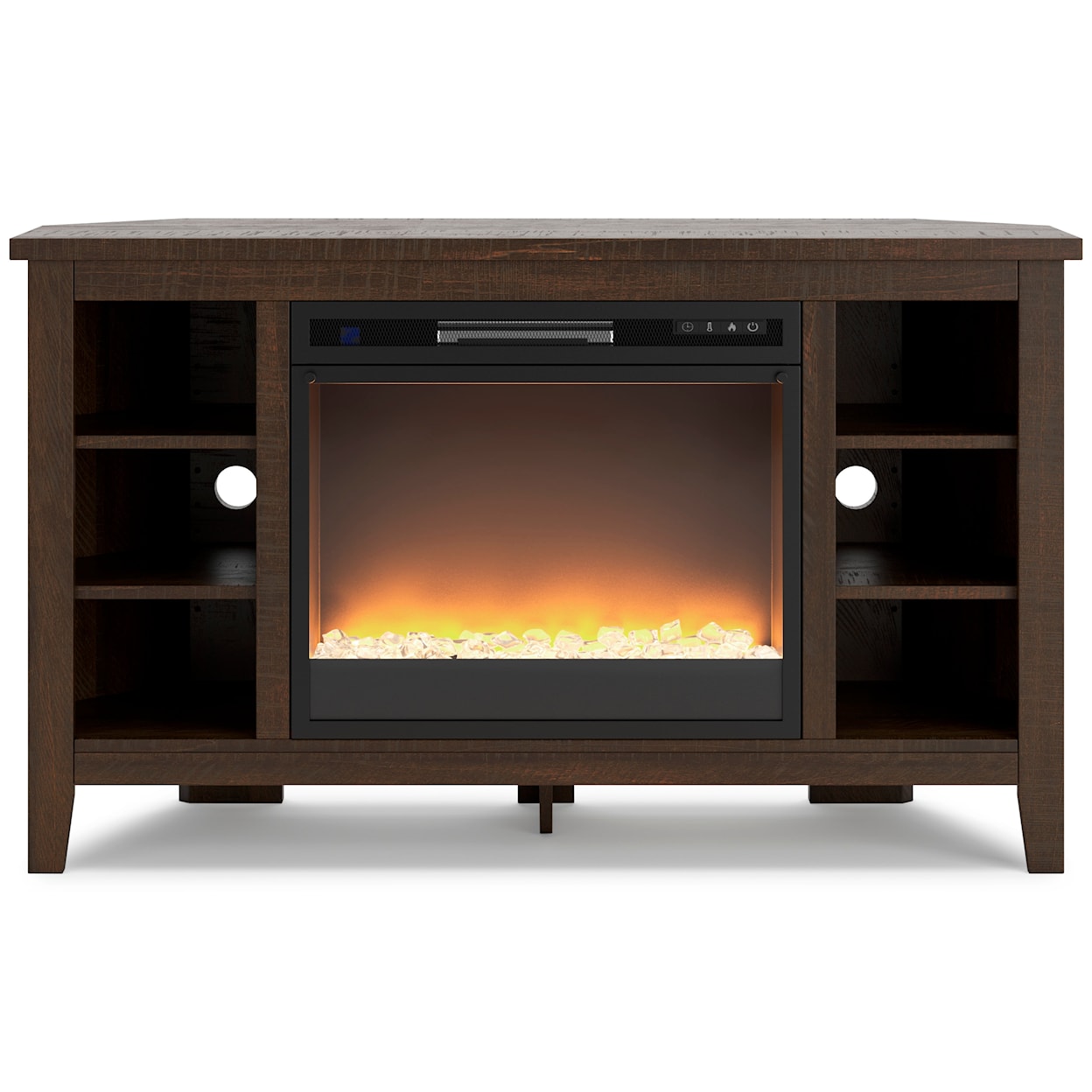 Signature Design by Ashley Camiburg Corner TV Stand with Electric Fireplace