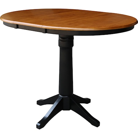 Round Table in Cherry/Black