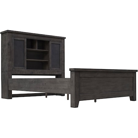 4-Piece King Bookcase Bedroom Set