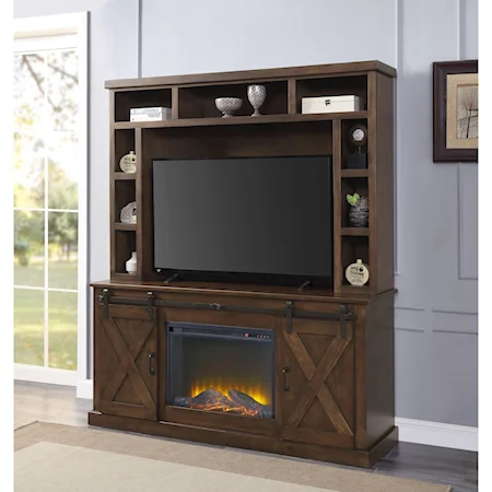 Farmhouse Entertainment Center with Fireplace