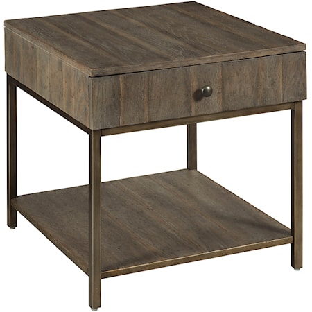 Transitional Drawer End Table