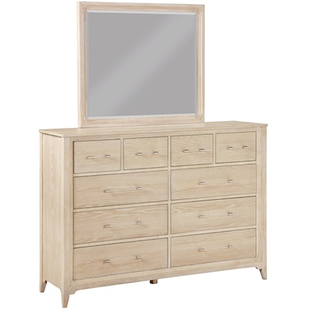 10-Drawer Dresser and Mirror