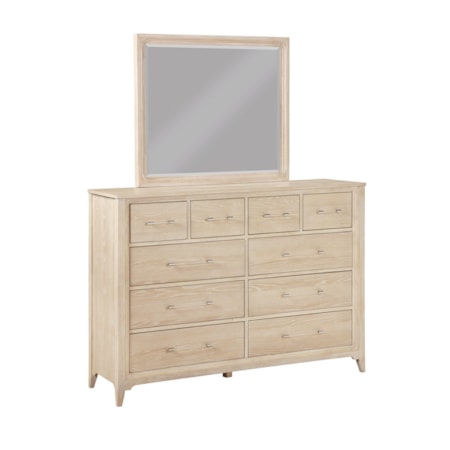 10-Drawer Dresser and Mirror