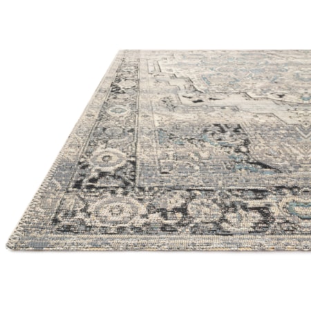 2&apos;5&quot; x 11&apos;2&quot; Grey / Blue Rug