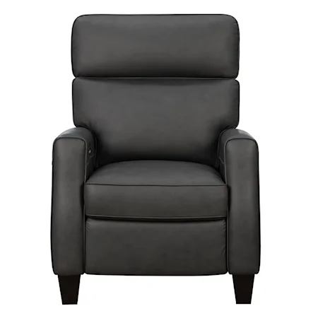 Transitional Power Recliner with Tilt Headrest and USB Ports