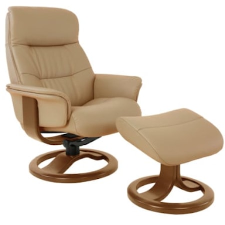 Anne R Small Manual Recliner with Footstool