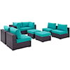 Modway Convene Outdoor 8 Piece Sectional Set