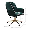 Accentrics Home Home Office Emerald Channeled Back Office Chair