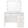 Crown Mark Avery  Glam Vanity and LED Mirror with Glass Top