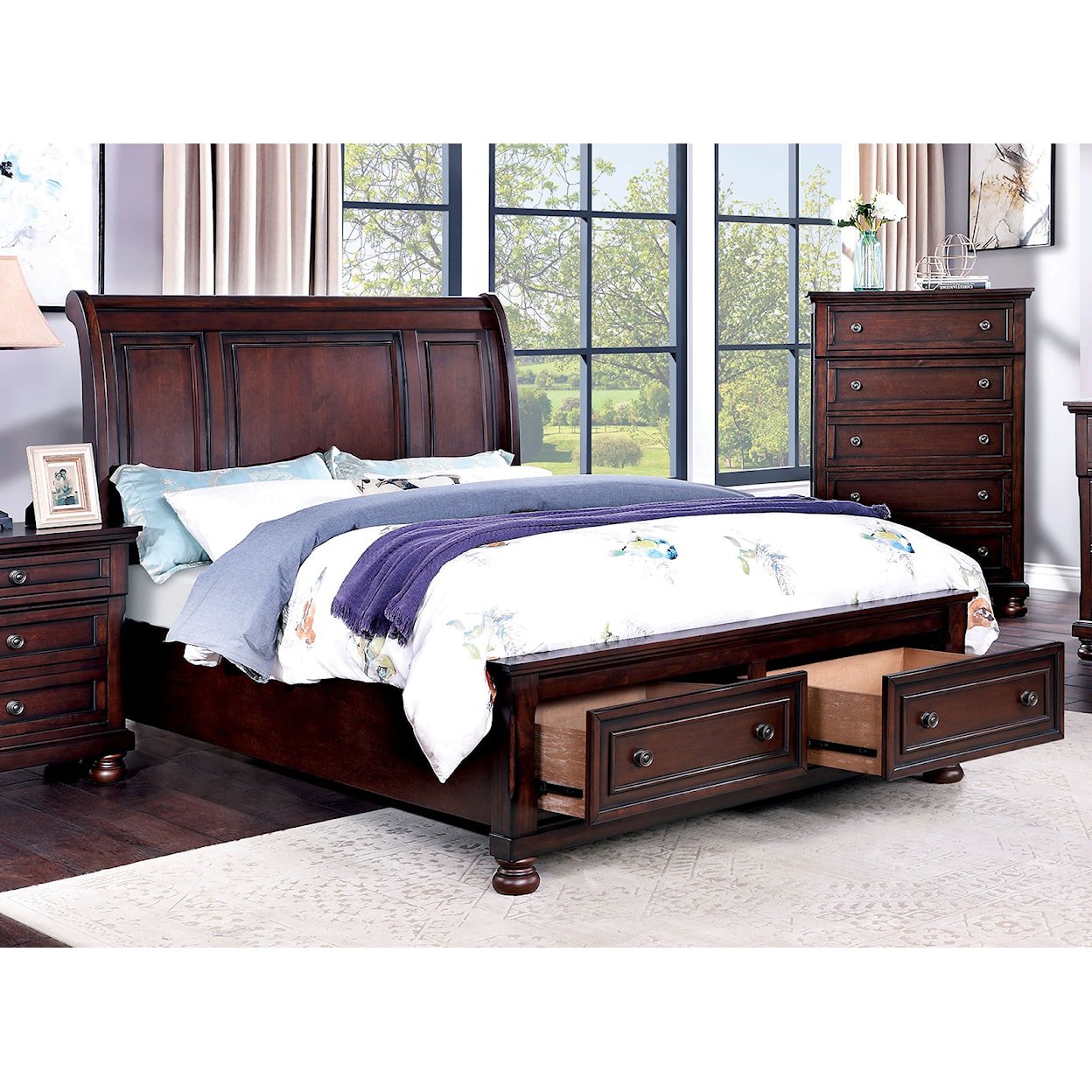 Furniture of America - FOA Wells California King Storage Bed