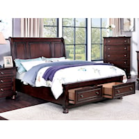 Transitional King Storage Bed