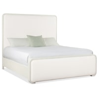 Casual California King Upholstered Panel Bed