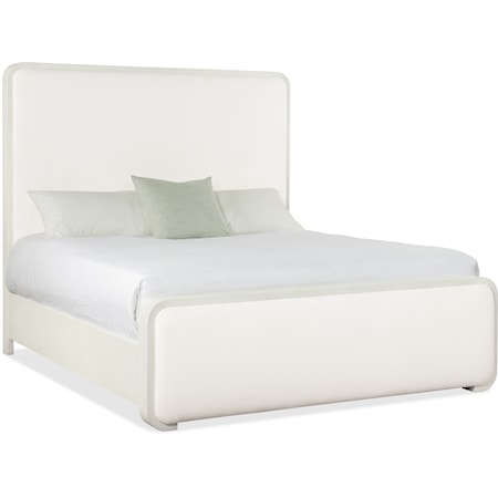 Casual Queen Upholstered Panel Bed