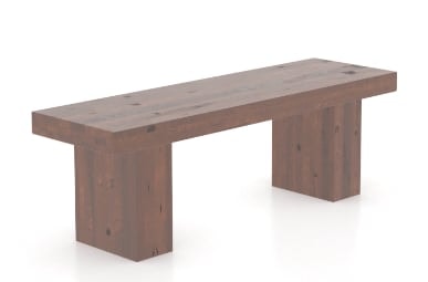 Industrial Dining Bench with Rustic Finish