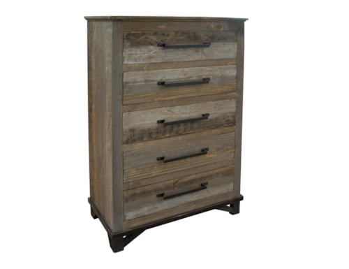 Rustic 5-Drawer Chest