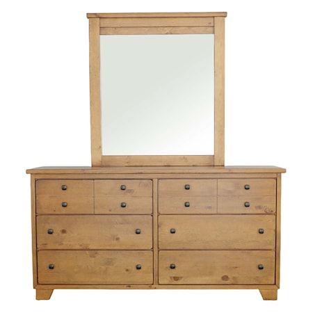 6-Drawer Dresser &amp; Mirror