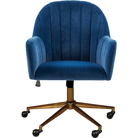 Navy Channeled Back Office Chair