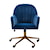 Accentrics Home Home Office Channeled Back Office Chair in Navy