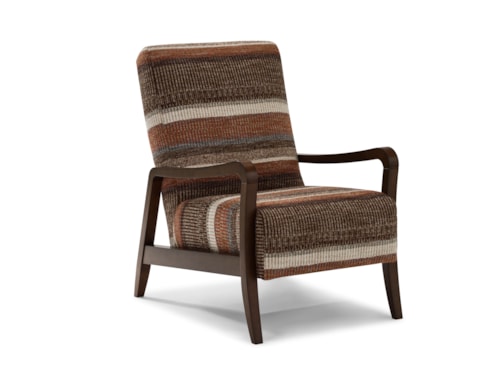 Mid-Century Modern Accent Chair with Wood Arms