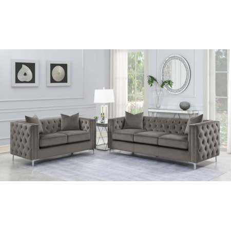 Phoebe 2-piece Tufted Sofa Set Urban