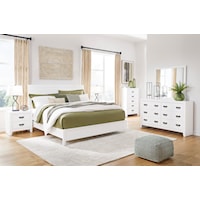 Queen Panel Bed, Dresser, Mirror And Nightstand