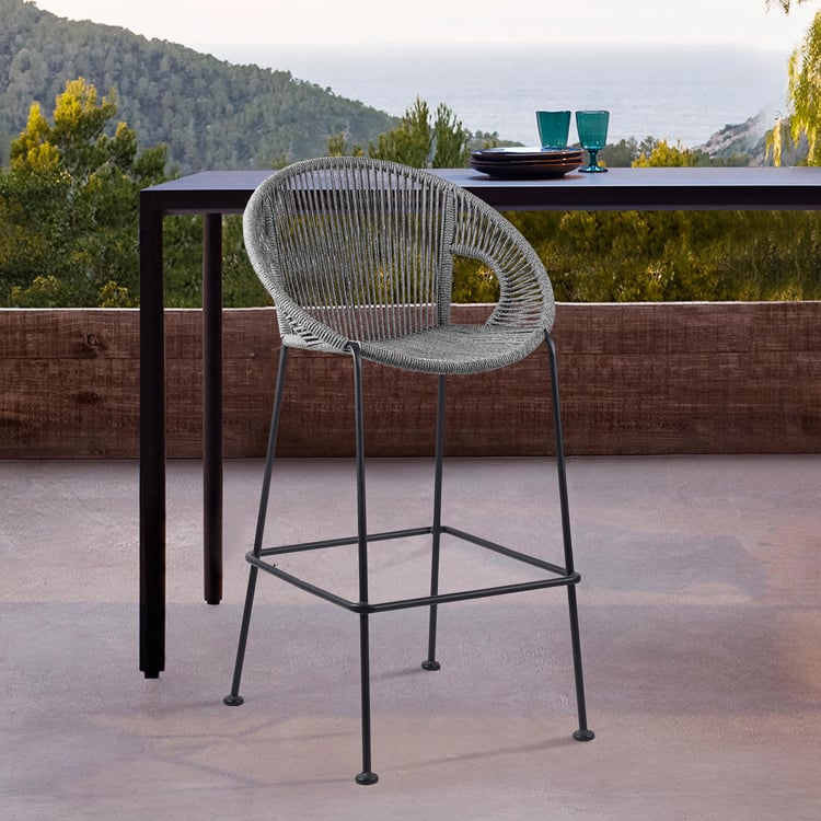 Armen Living Acapulco Outdoor Counter Stool