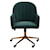 Accentrics Home Home Office Upholstered Channel Tufted Office Chair in Emerald Green Velvet