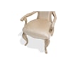 Michael Amini Platine de Royale Upholstered Arm Dining Chair