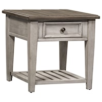 Farmhouse 1-Drawer End Table